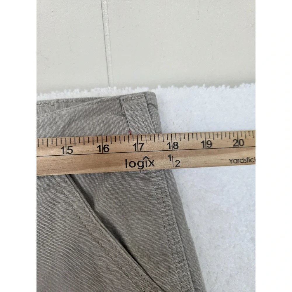 Carhartt Pants Mens 36x32 Gray Relaxed Fit Stretch Canvas Carpenter‎ Workwear